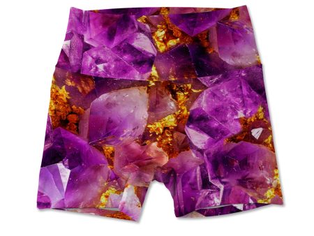 Amethyst and Gold Women s Active Shorts Online