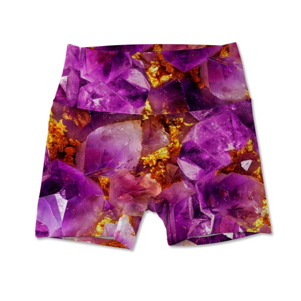 Amethyst and Gold Women s Active Shorts Online