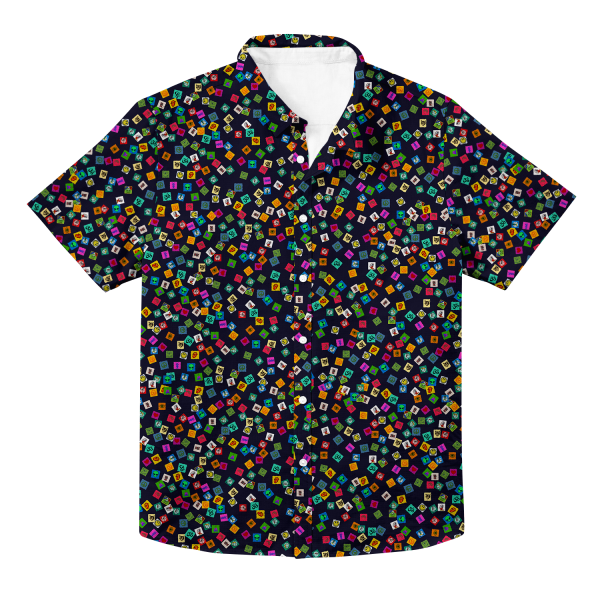 Tabs All Over Print Hawaiian Button Up Online now