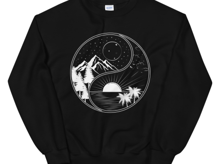 Yin Yang Nature Graphic Sweatshirt Online Sale