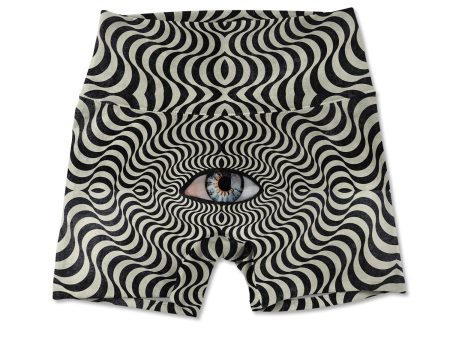 Hypnotic Eye Allover Print Women s Active Shorts Discount