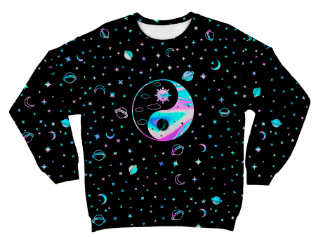 Yinyang Galaxy All Over Print Unisex Sweatshirt on Sale