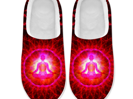 Meditating Psi~ Men s Plush Slippers Online Sale