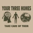 Your Three Homes  Graphic Long Sleeve Tee Fashion