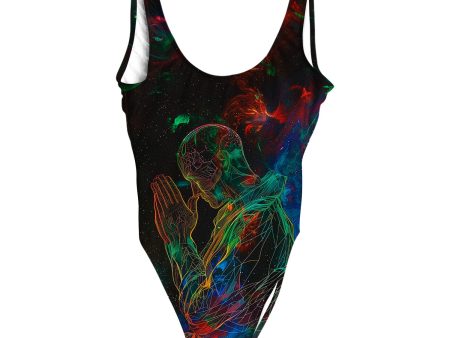 Prayer All Over Print One-Piece Swimsuit Hot on Sale