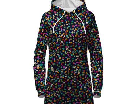 Tabs All Over Print Hoodie Dress Online now