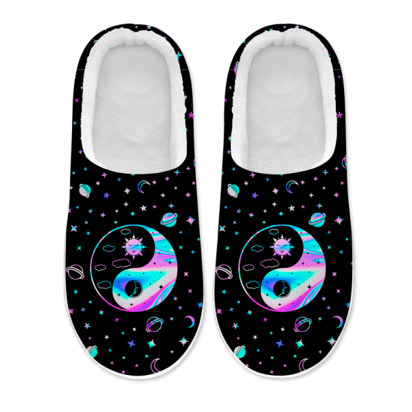 Yinyang Galaxy Men s Plush Slippers Online Hot Sale