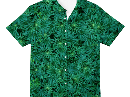 Cann~ All Over Print Hawaiian Button Up on Sale