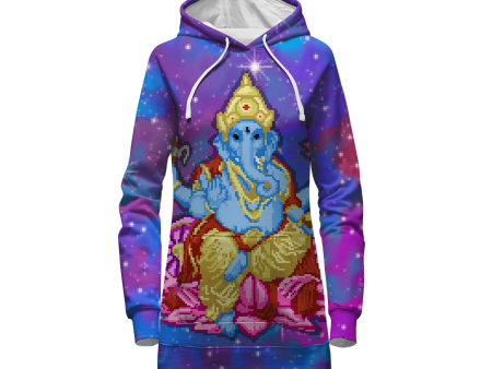 Pixel Ganesha All Over Print Hoodie Dress Sale