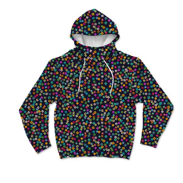 Tabs All Over Print Mask Hoodie Online