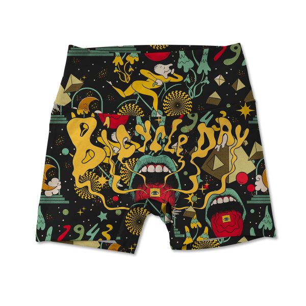 Bicycle Day Allover Print Women s Active Shorts Online now