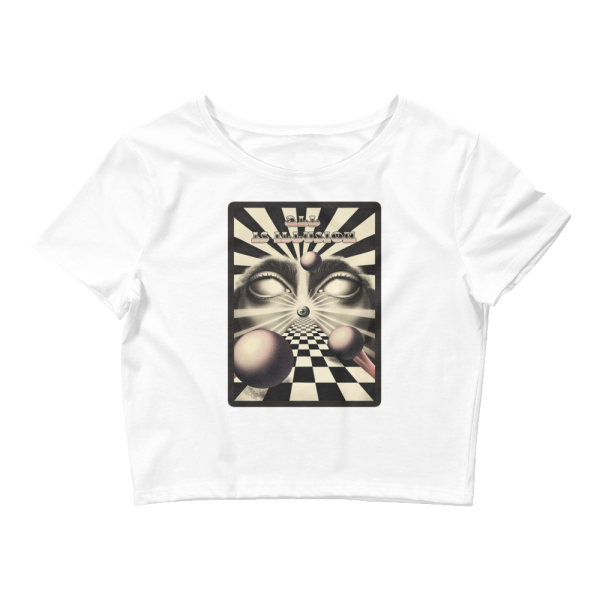 All Is Illusion Graphic Crop Tee Discount