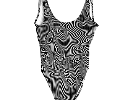 Trippy Wave All Over Print One-Piece Swimsuit Hot on Sale