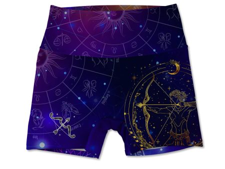 Sagittarius Allover Print Women s Active Shorts Discount