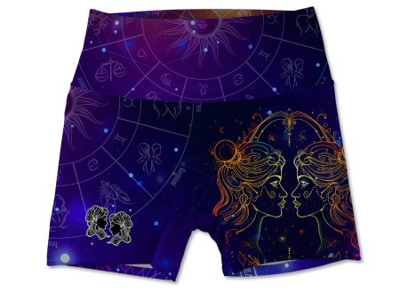 Gemini Allover Print Women s Active Shorts For Discount