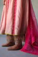 Gul Nude Pink Side Kali Side Silk Kurta Set For Discount