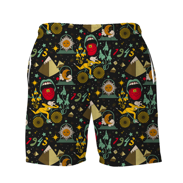 Bicycle Day Pattern All Over Print Men s Shorts Discount