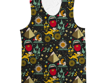 Bicycle Day Pattern All Over Print Sleeveless Tee Sale