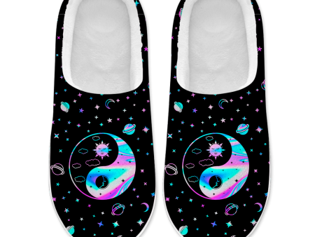 Yinyang Galaxy Women s Plush Slippers For Discount