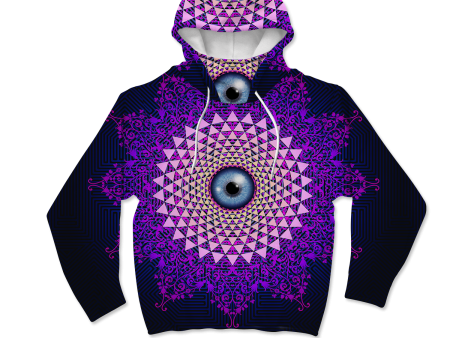 Psi~ Eye Ball All Over Print Mask Hoodie Discount