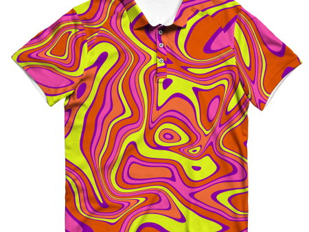 Acid All Over Print Men s Polo Shirt on Sale