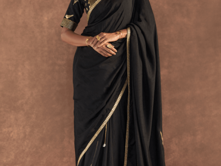 Black  Paan-Patti  Saree Sale