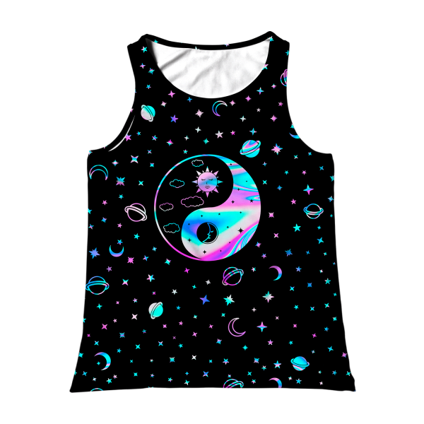 Yinyang Galaxy All Over Print Unisex Tank Top Hot on Sale