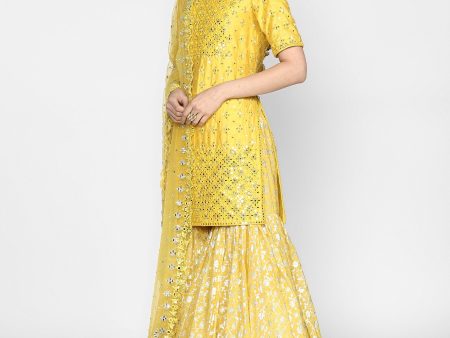 Abhinav Mishra  Yellow Kurta Sharara Sale