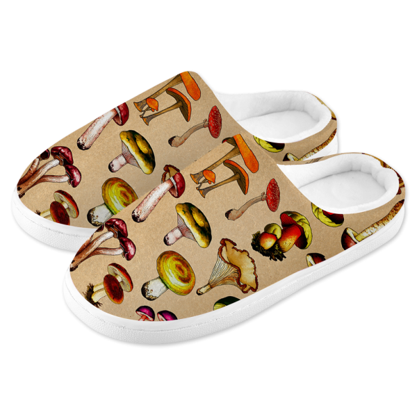 Magic Mushrooms Men s Plush Slippers Online Sale