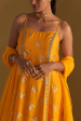 Mango Yellow Irisbud Anarkali Set For Discount