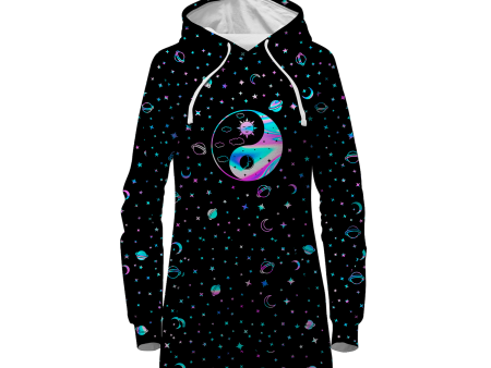 Yinyang Galaxy All Over Print Hoodie Dress Supply