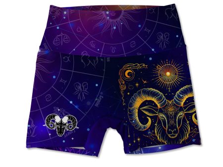 Aries Allover Print Women s Active Shorts Fashion