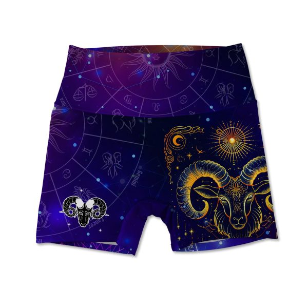 Aries Allover Print Women s Active Shorts Fashion