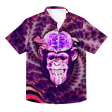 Ston~ Ape Brain All Over Print Hawaiian Button Up on Sale