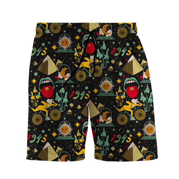 Bicycle Day Pattern All Over Print Men s Shorts Discount