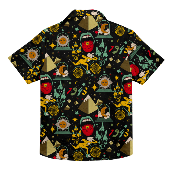 Bicycle Day Pattern All Over Print Hawaiian Button Up Online Sale