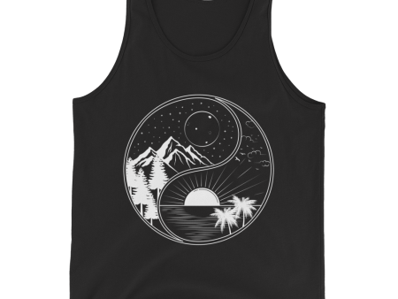 Yin Yang Nature Graphic Tank Top Cheap