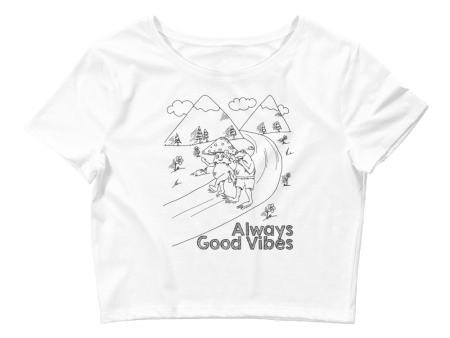 Always Good Vibes Graphic Crop Tee For Discount