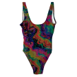 Acid Melt All Over Print One-Piece Swimsuit Fashion