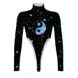 Yinyang Galaxy All Over Print Women s Turtleneck Jumpsuit Sale