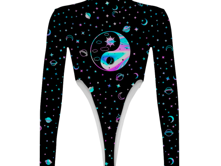 Yinyang Galaxy All Over Print Women s Turtleneck Jumpsuit Sale