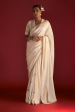 Ivory  Paan-Patti  Saree Online Hot Sale