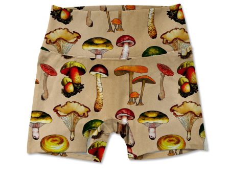 Magic Mushrooms Allover Print Women s Active Shorts Sale