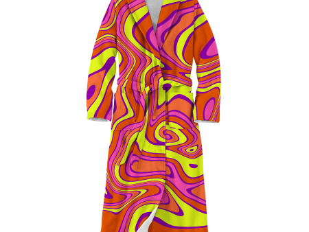 Acid All Over Print Fleece Robe Hot on Sale