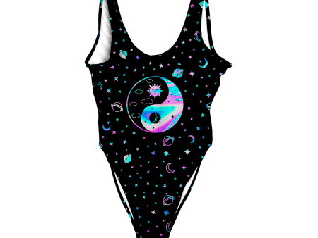 Yinyang Galaxy All Over Print High Waist Swimsuit Online now