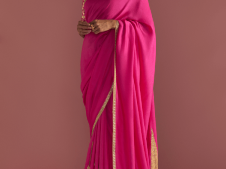 Magenta  Paan-Patti  Saree Online Hot Sale