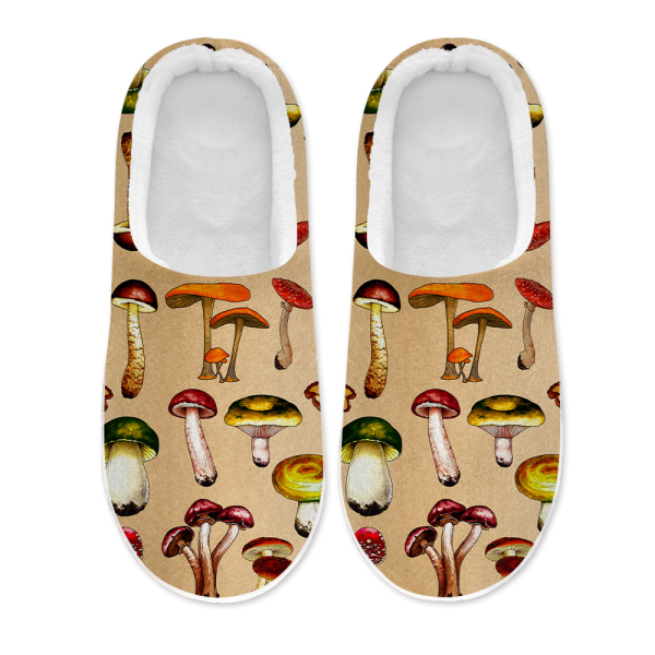 Magic Mushrooms Men s Plush Slippers Online Sale