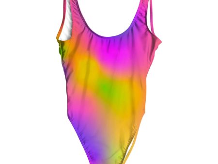 Neon Dream All Over Print One-Piece Swimsuit Fashion