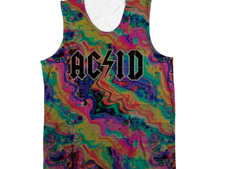 Acid Melt All Over Print Sleeveless Tee For Discount