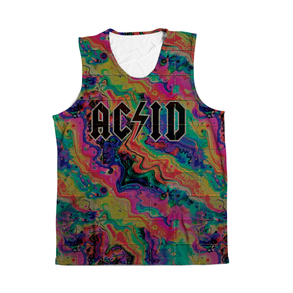 Acid Melt All Over Print Sleeveless Tee For Discount